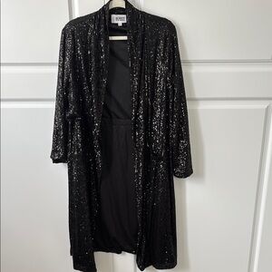 Black Sequin Women's Robe